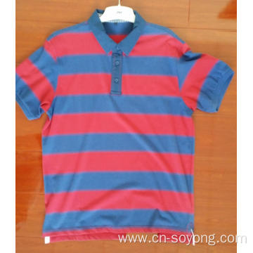 Yarn Dyed Short Sleeve Slim Fit Polo Shirts